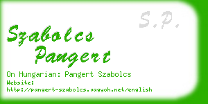 szabolcs pangert business card